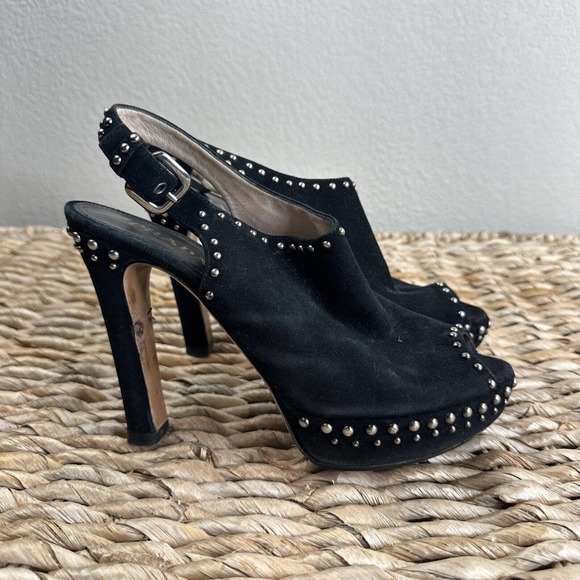 Prada Shoes - Prada Suede Beaded Accents Slingback Sandals IT 38